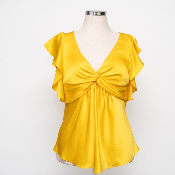 Cinq a Sept - Pem Silk Flutter Sleeve Blouse - Picture 1 of 10
